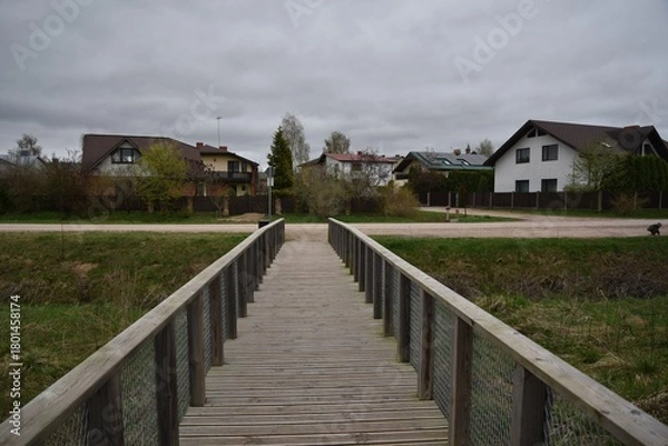 Fototapeta Pedestrian bridges for walking.