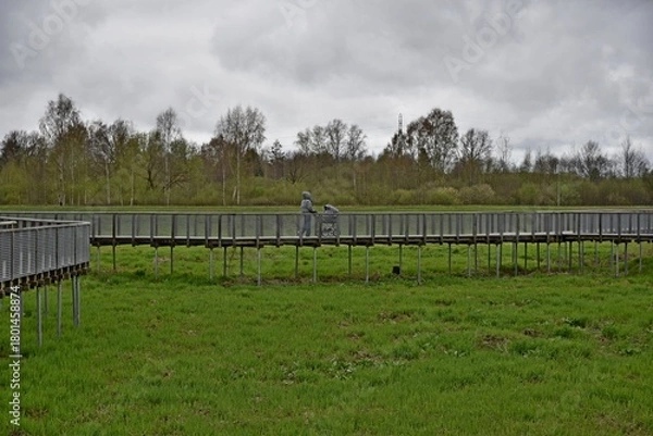 Fototapeta Pedestrian bridges for walking.