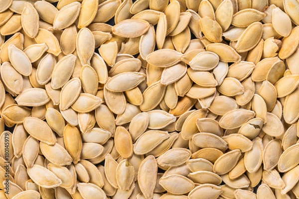 Fototapeta texture of pumpkin seeds close-up