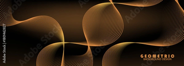 Fototapeta Black and Gold Award Background. Creative Concept Template. Classy Premium Wedding Card. Grand Luxury Decorative Banner. suit for media,