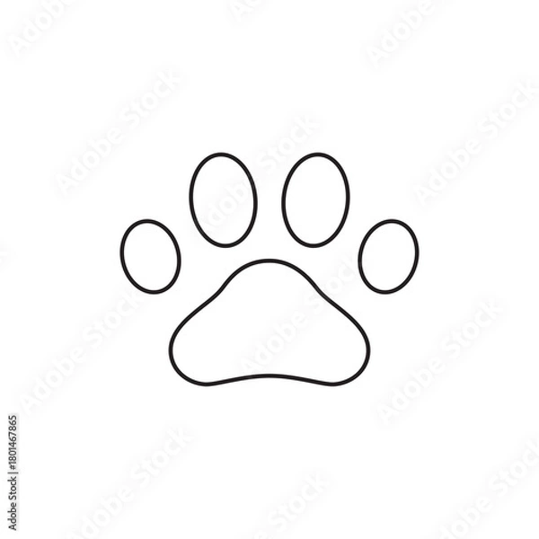 Fototapeta paw print vector