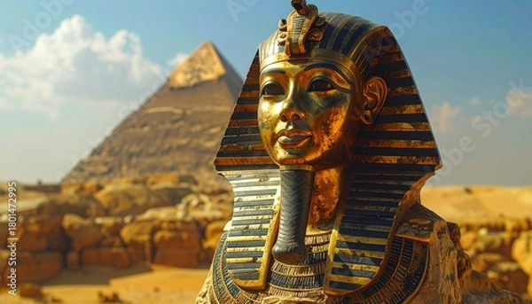 Obraz Ancient Egypt King Tut Golden Mask Close-Up