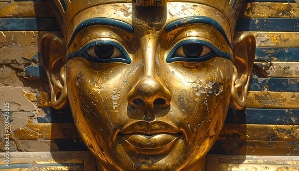 Fototapeta Masque d’or de Toutânkhamon – Artéfact égyptien