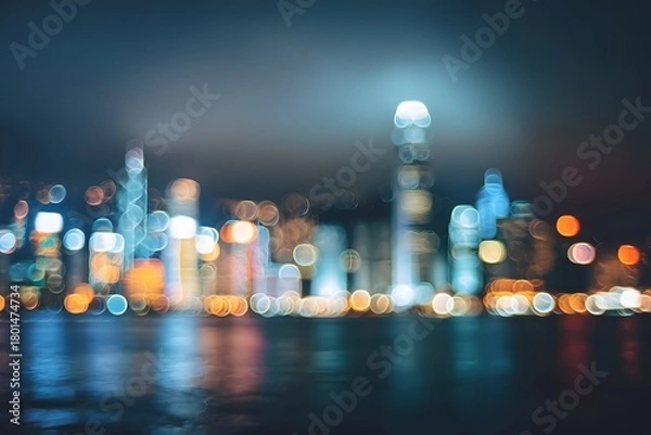 Fototapeta City Lights Bokeh