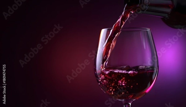 Obraz Pouring Red Wine in a Glass