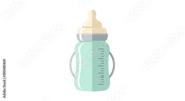 Obraz Illustration of a Baby Bottle with Measurement Markings
