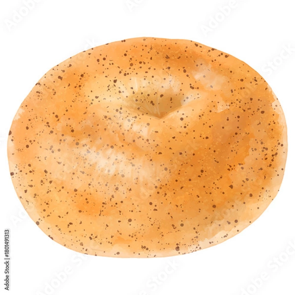 Obraz リアルなベーグル1個(アールグレー・紅茶)