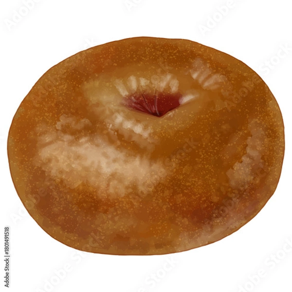 Obraz リアルなベーグル1個(チョコレート)