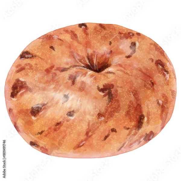 Obraz リアルなベーグル1個(ブルーベリー)