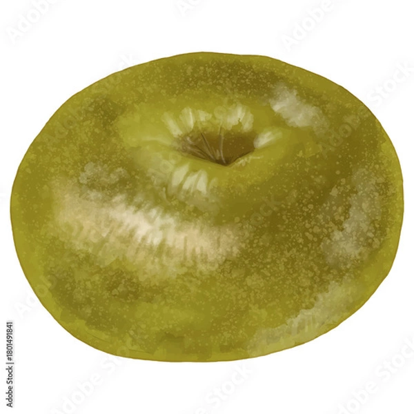 Obraz リアルなベーグル1個(抹茶)