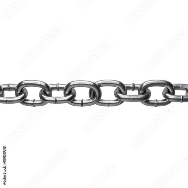 Obraz Iron Chain: A durable and robust metal chain, displaying the strength and interconnectedness of each individual link. Reflecting both physical and symbolic strength. 