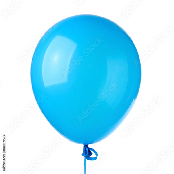 Fototapeta Sky Blue Balloon: A vibrant, sky-blue balloon, inflated and ready to soar, epitomizes freedom, fun, and the lightheartedness of celebrations.