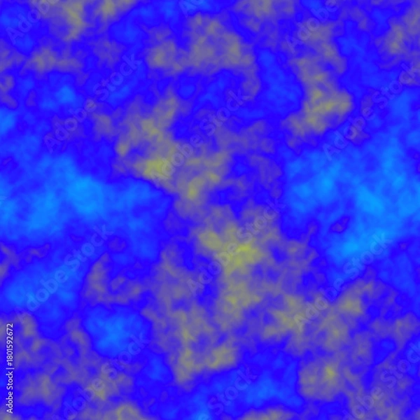 Fototapeta An abstract background with a vibrant blue and yellow cloudy texture.