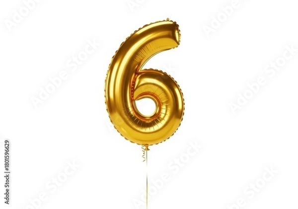 Fototapeta Numero Balão Dourado para Composição