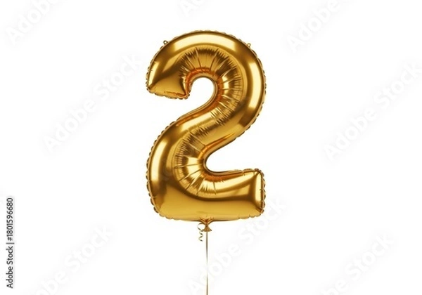 Fototapeta Numero Balão Dourado para Composição