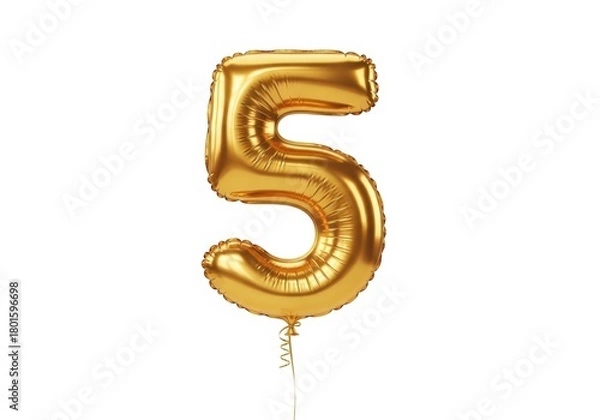 Fototapeta Numero Balão Dourado para Composição