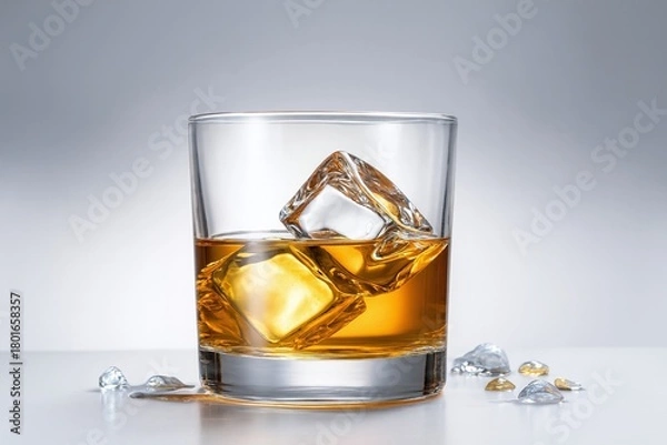 Obraz Whiskey auf Eis im Glas