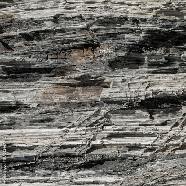 Obraz Flaky Grey Rock Texture Close-Up Texture