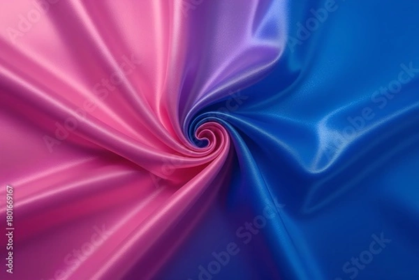 Fototapeta Smooth synthetic polyester sheet with a glossy modern finish ultra clean industrial look vibrant color reflections, futuristic dream mood, precision texture details