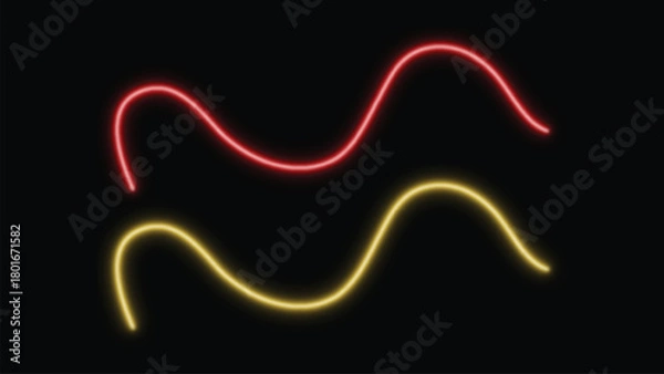 Obraz Abstract glowing neon light wave design
