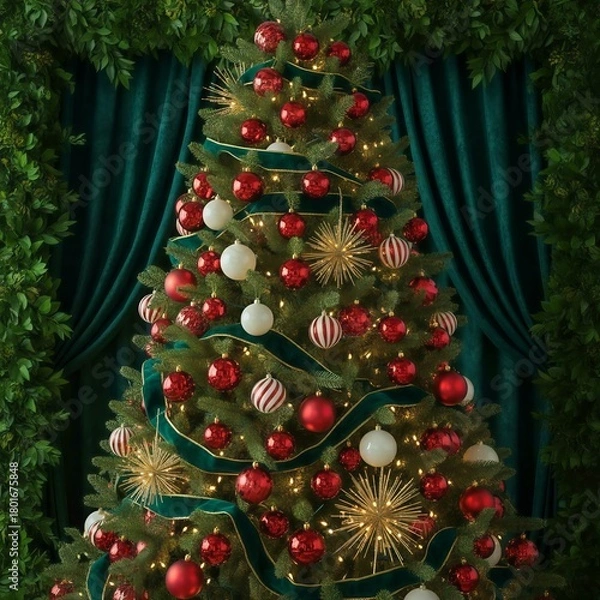 Obraz christmas tree and decorations