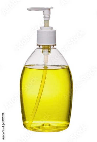 Obraz Yellow liquid soap bottle