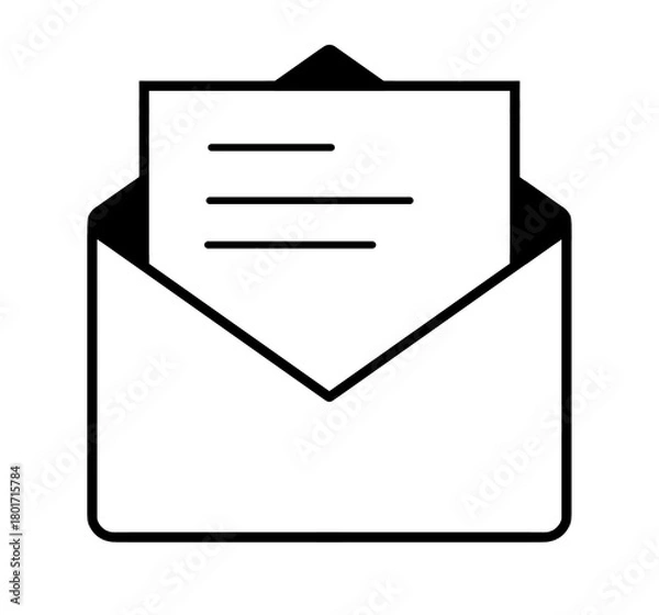 Fototapeta 開封済みのメールアイコン