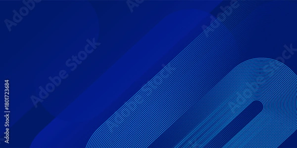 Fototapeta Abstract blue background. Modern simple blue geometric design. Minimal shapes. Suit for booklet, brochure, banner, poster, website, flyer, cover, corporate, backdrop. Vector illustration