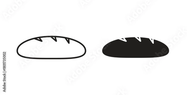 Obraz Bread loaf icon line and filled style suitable for web and mobile application