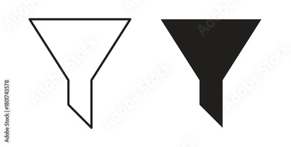 Obraz Filter icon line and filled style suitable for web and mobile application