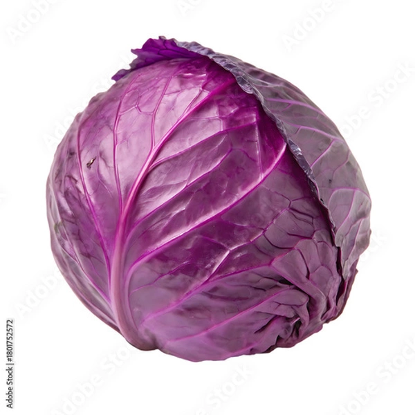 Fototapeta Red cabbage isolated on a transparent background
