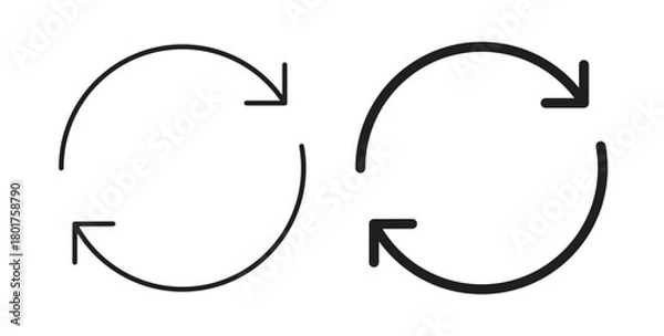 Obraz Refresh icon line and filled style suitable for web and mobile application