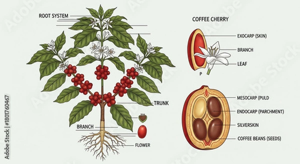 Obraz green tree with roots