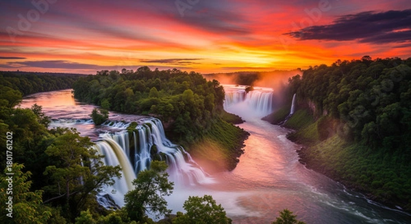 Obraz niagara falls sunset