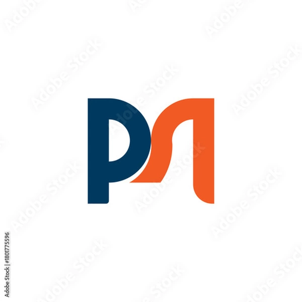 Fototapeta initial letter PM monogram logo unique