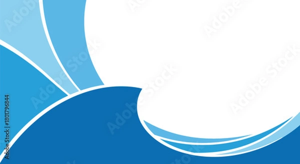 Obraz Dynamic blue wave patterns with copy space for design elements