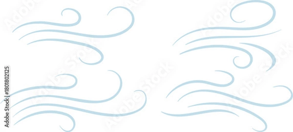 Obraz Wind air flow wavy lines