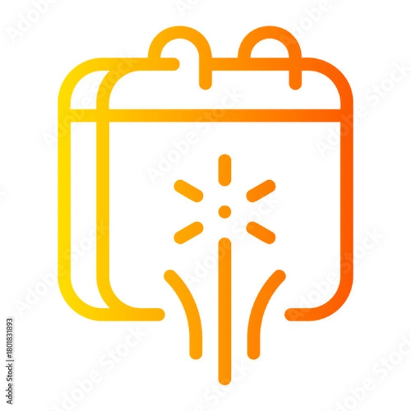 Obraz calendar gradient icon