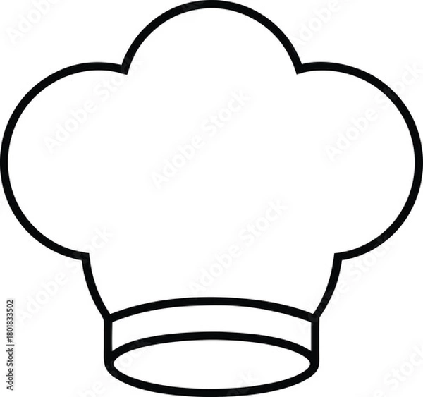 Obraz Chef hat icon outline for cooking and culinary branding