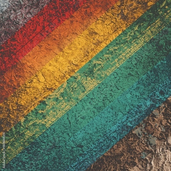 Obraz Natural Texture Integration Graphic Background for Back to School Holiday Slides with Student Energy Rainbow Design