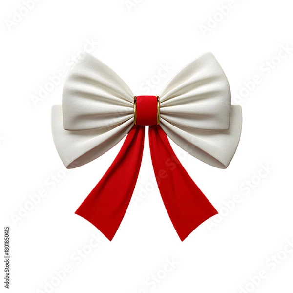 Obraz red white bow on transparent background PNG