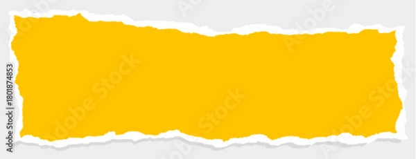 Obraz empty yellow torn paper banner with text space