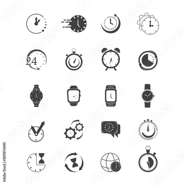 Obraz Timekeeping icons