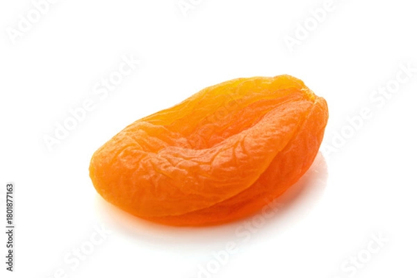 Obraz Dried apricots on a white background