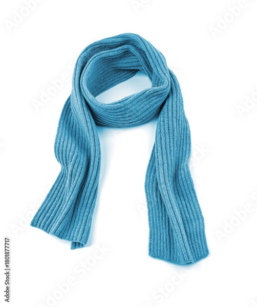 Obraz Blue scarf on a white background.