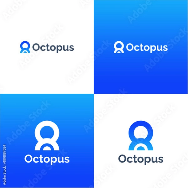 Fototapeta Octopus Modern Logo
