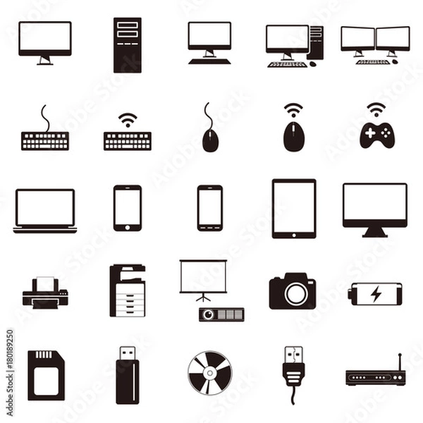 Fototapeta Zestaw ikon sprzętu 2/2