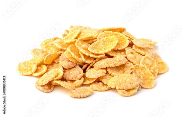 Obraz Corn flakes on white background