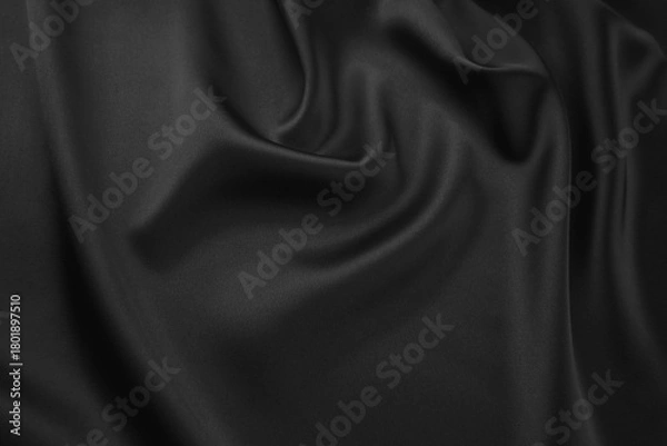 Fototapeta Texture black satin, silk background