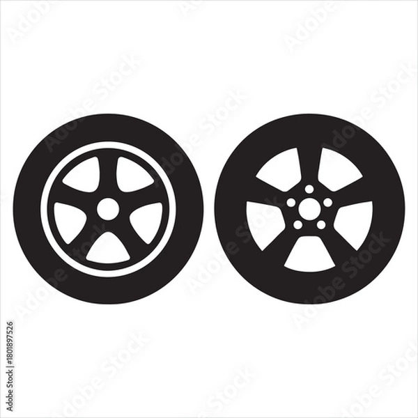 Obraz Car Wheel vector 